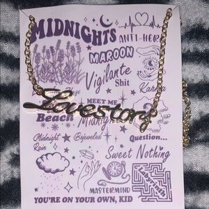 Gold 'Love story' Necklace Taylor Swift